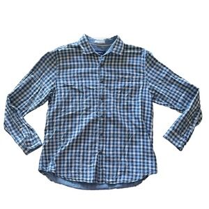 Tommy Bahama Men's Size‎ XL Blue Plaid Long Sleeve Button Up Casual 100% Cotton